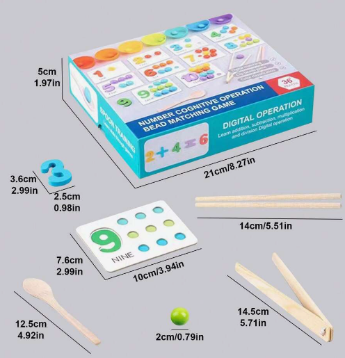 ✨Juego de Motricidad Fina y Matemáticas Montessori ✨