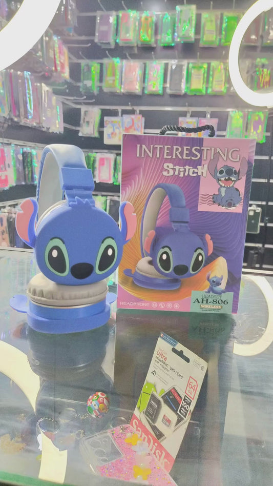 Auriculares Bluetooth con Diseño de Stitch para Niños